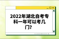 2022年湖北自考?？埔荒昕梢钥紟组T？